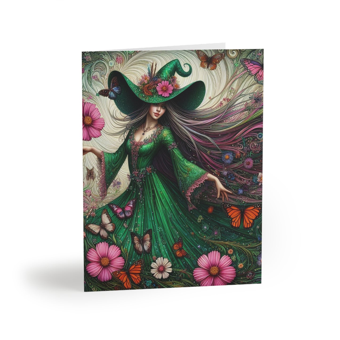 Witch Greeting Cards (8 pc, 16 pc, and 24 pc) Envelopes Included