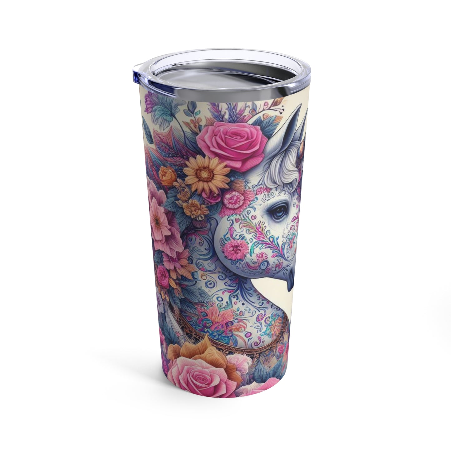 Unicorn Sugar Skull Tumbler 20oz