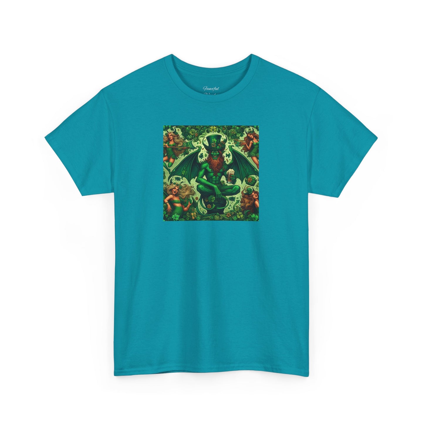 Demon Leprechaun St. Patrick's Day Unisex Heavy Cotton Tee - Gildan 100% Cotton