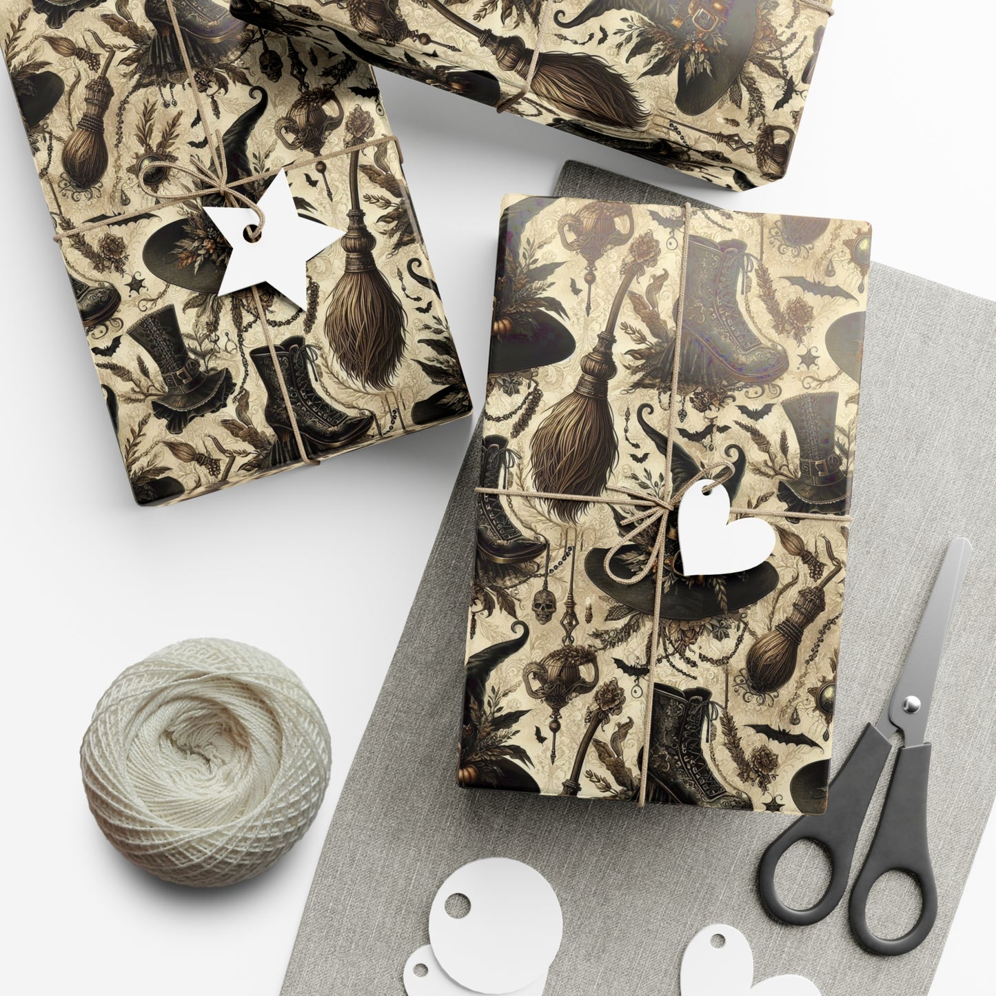 Gift Wrap Papers - Witch Hats, Boots and Brooms