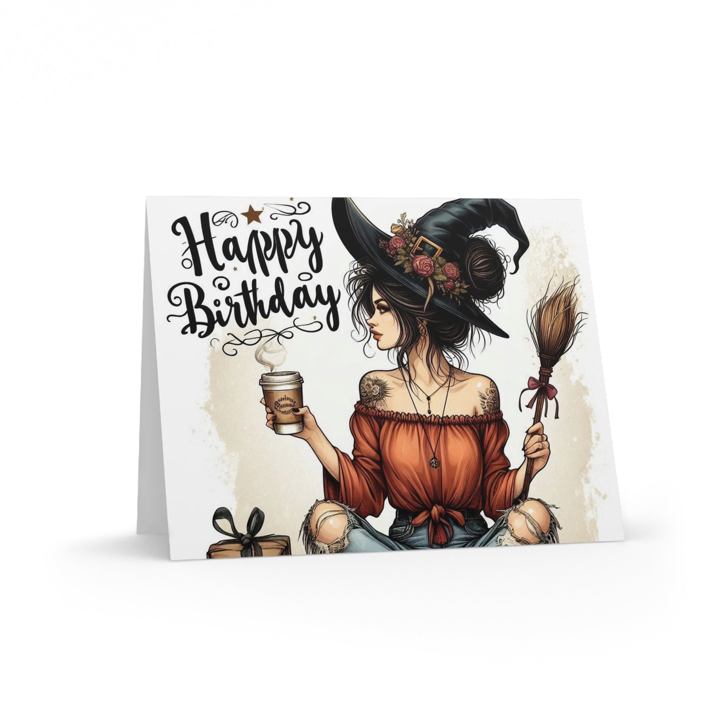 Greeting Card Set - Witch Happy Birthday Cards (8, 16, and 24 pcs)