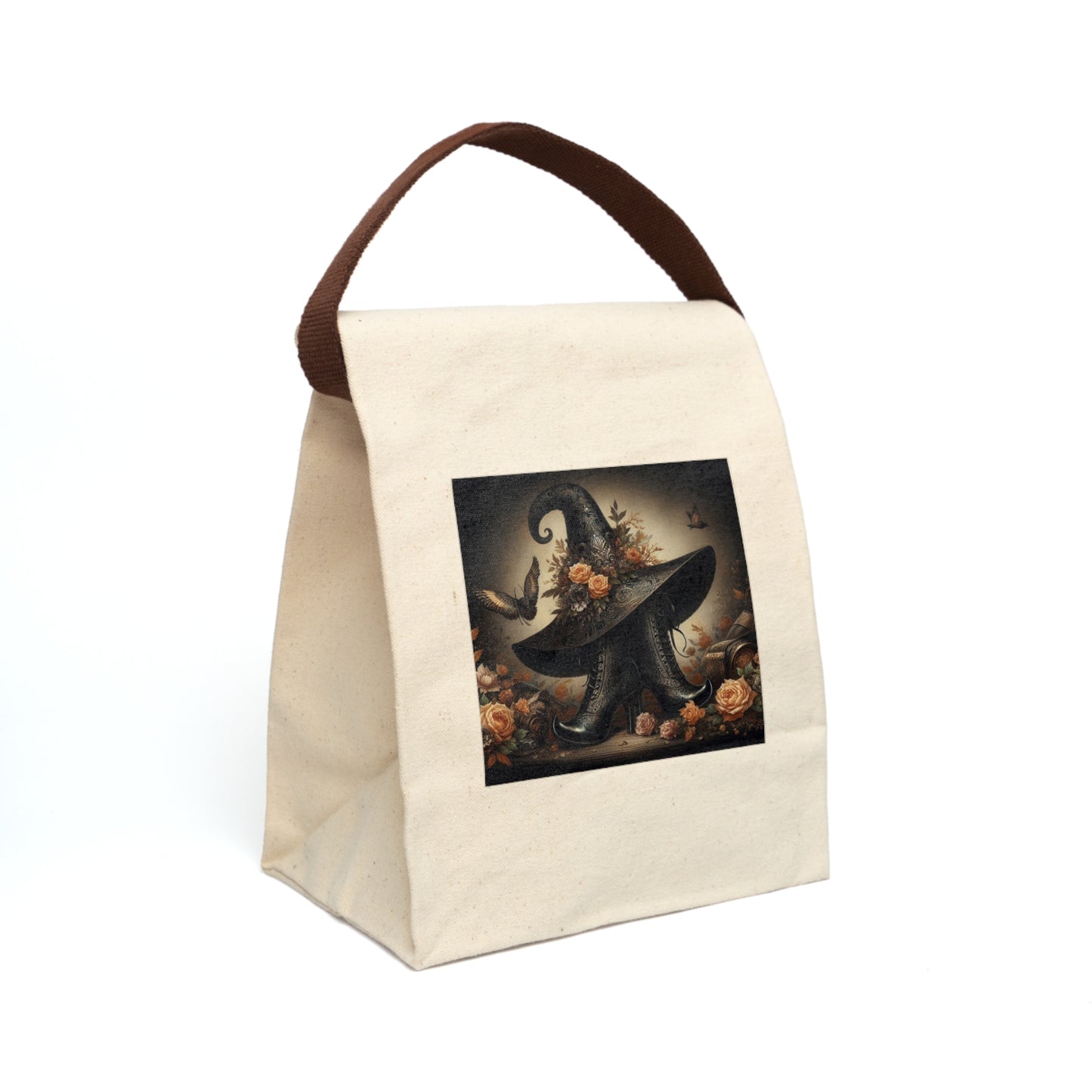 Witch Hat & Boots Canvas Lunch Bag