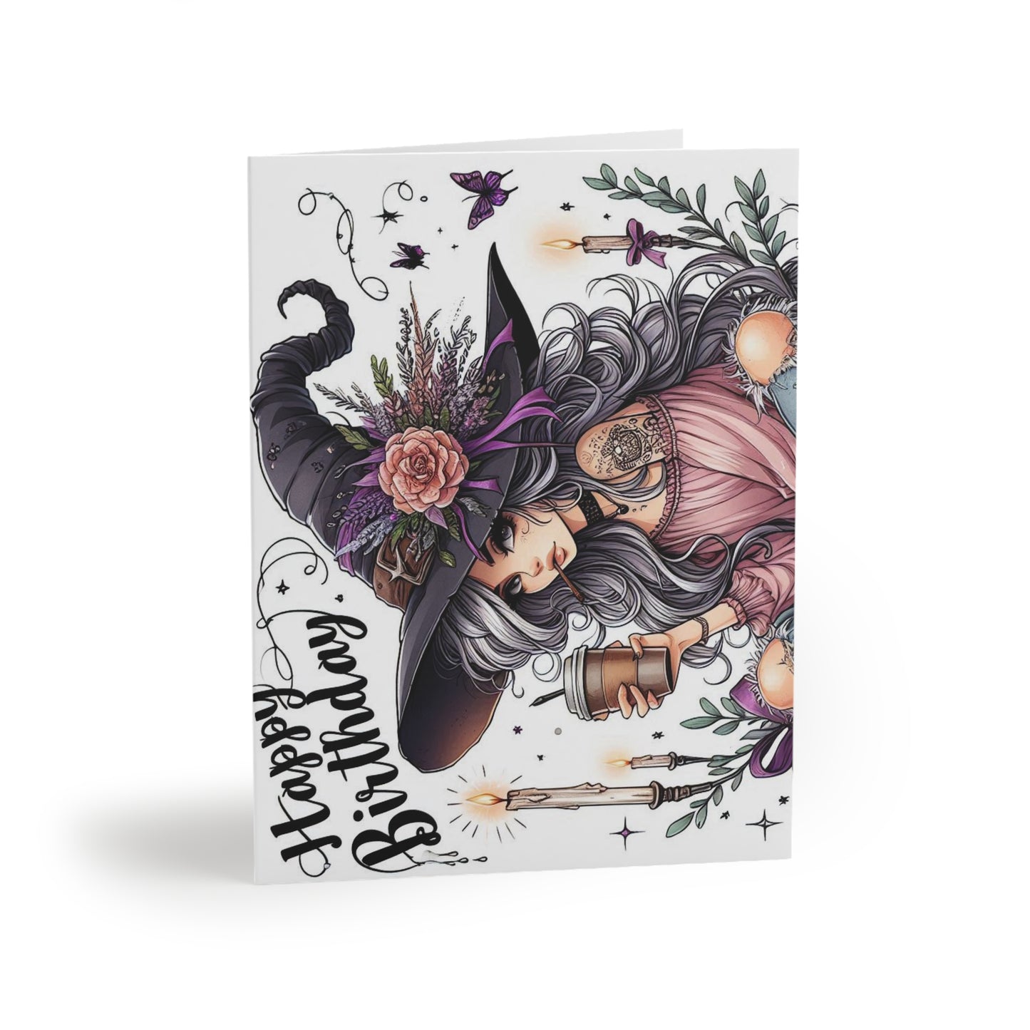 Greeting Card Set - Witch Happy Birthday Cards (8, 16, and 24 pcs)