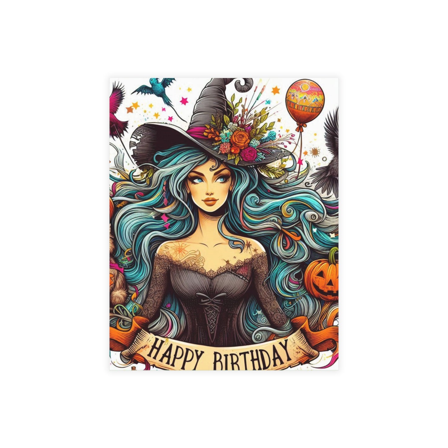 Witch Happy Birthday Postcard Bundles