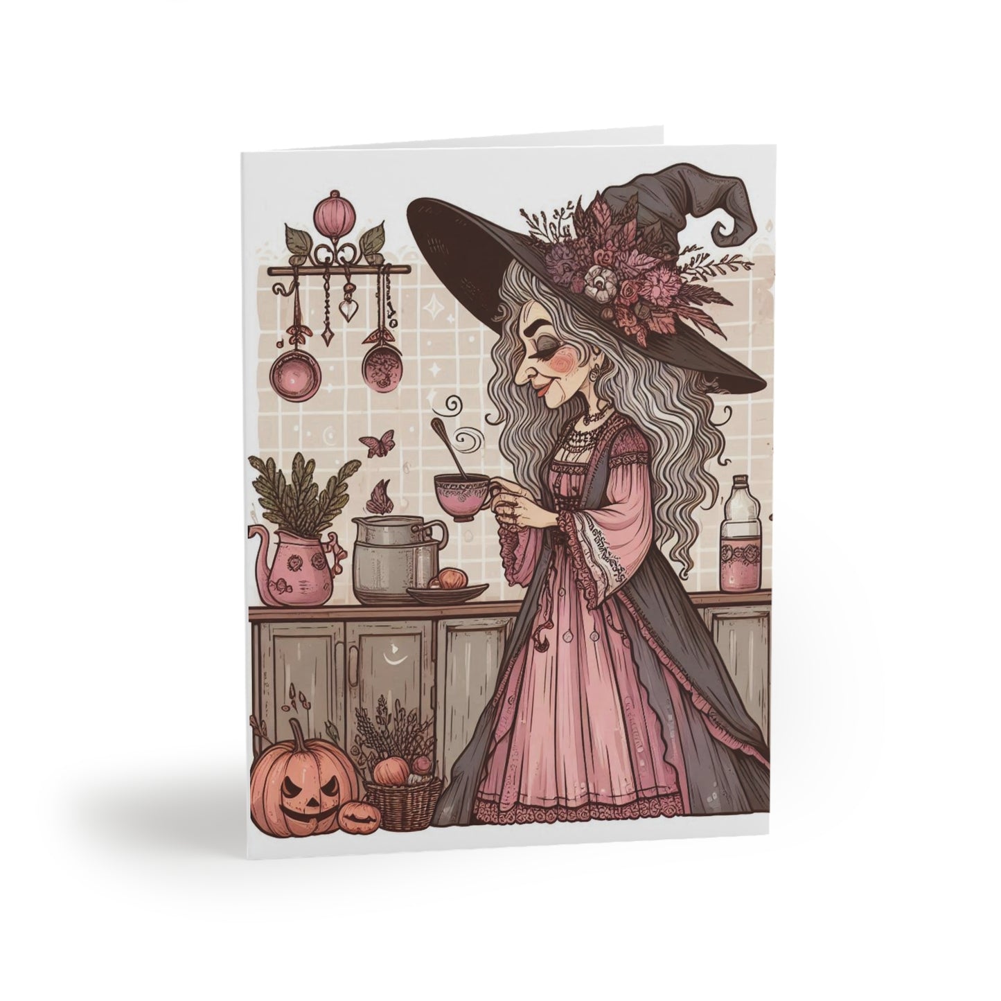 Witch Greeting Cards (8 pc, 16 pc, and 24 pc) Envelopes Included