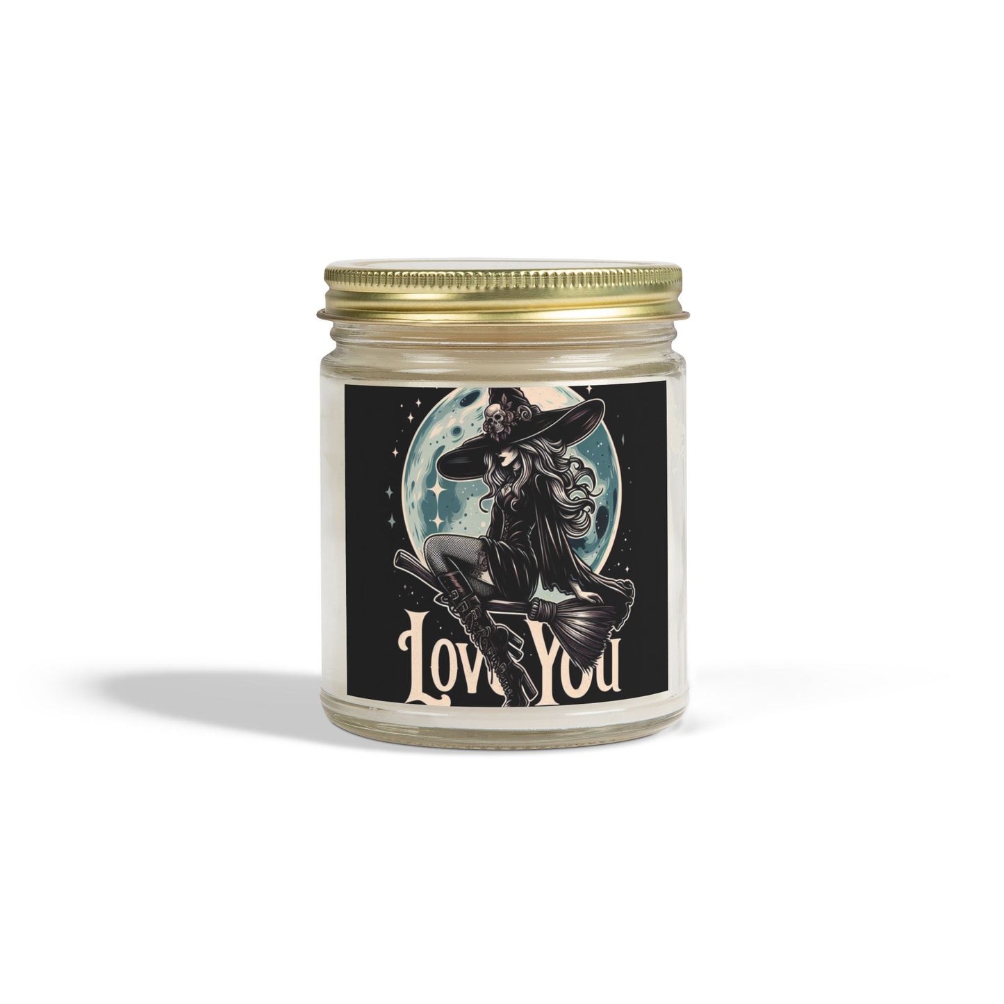 Love You Witch Candles, Coconut Apricot Wax (4oz, 9oz)