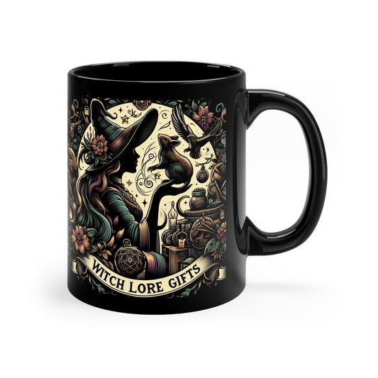 Mug - Witch Lore Gifts Black Coffee Mug, 11oz