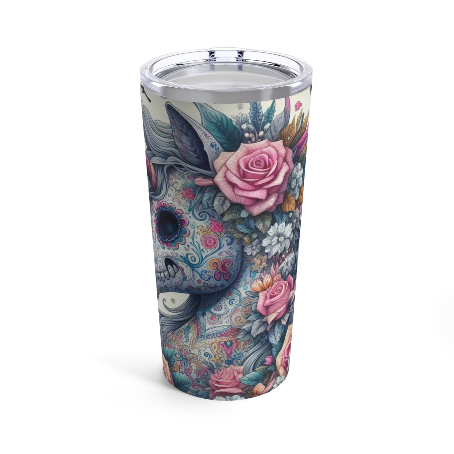 Unicorn Sugar Skull Tumbler 20oz