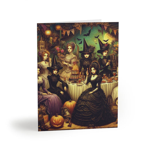 Witch Party Invitation Cards (8, 16, and 24 pcs) with Envelopes Included, Personalized Availability