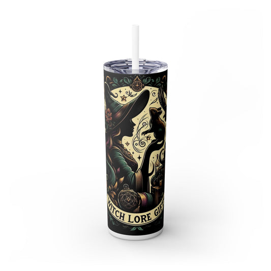 Witch Lore Gifts Skinny Tumbler with Straw, 20oz