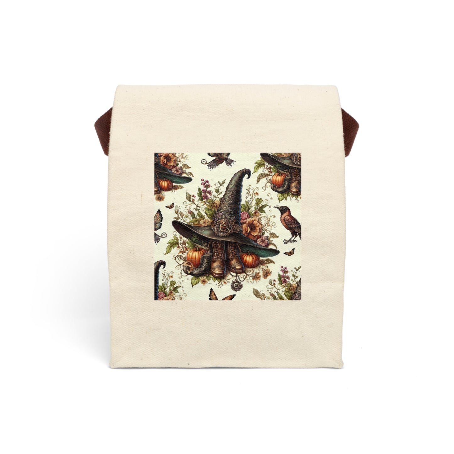 Witch Hat and Boots Canvas Lunch Bag