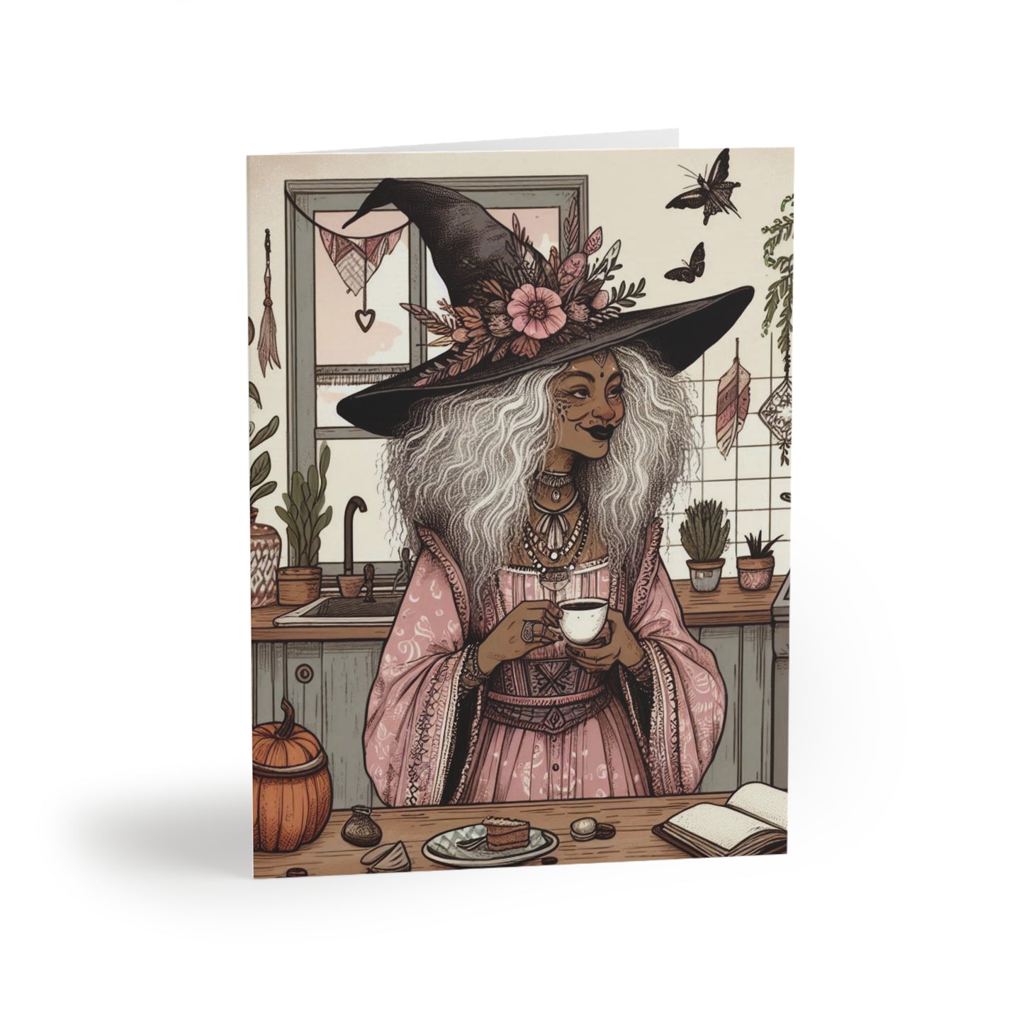 Witch Greeting Cards (8 pc, 16 pc, and 24 pc) Envelopes Included