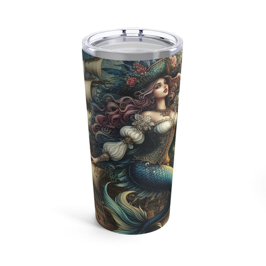 Mermaid Pirate Ship Tumbler 20oz