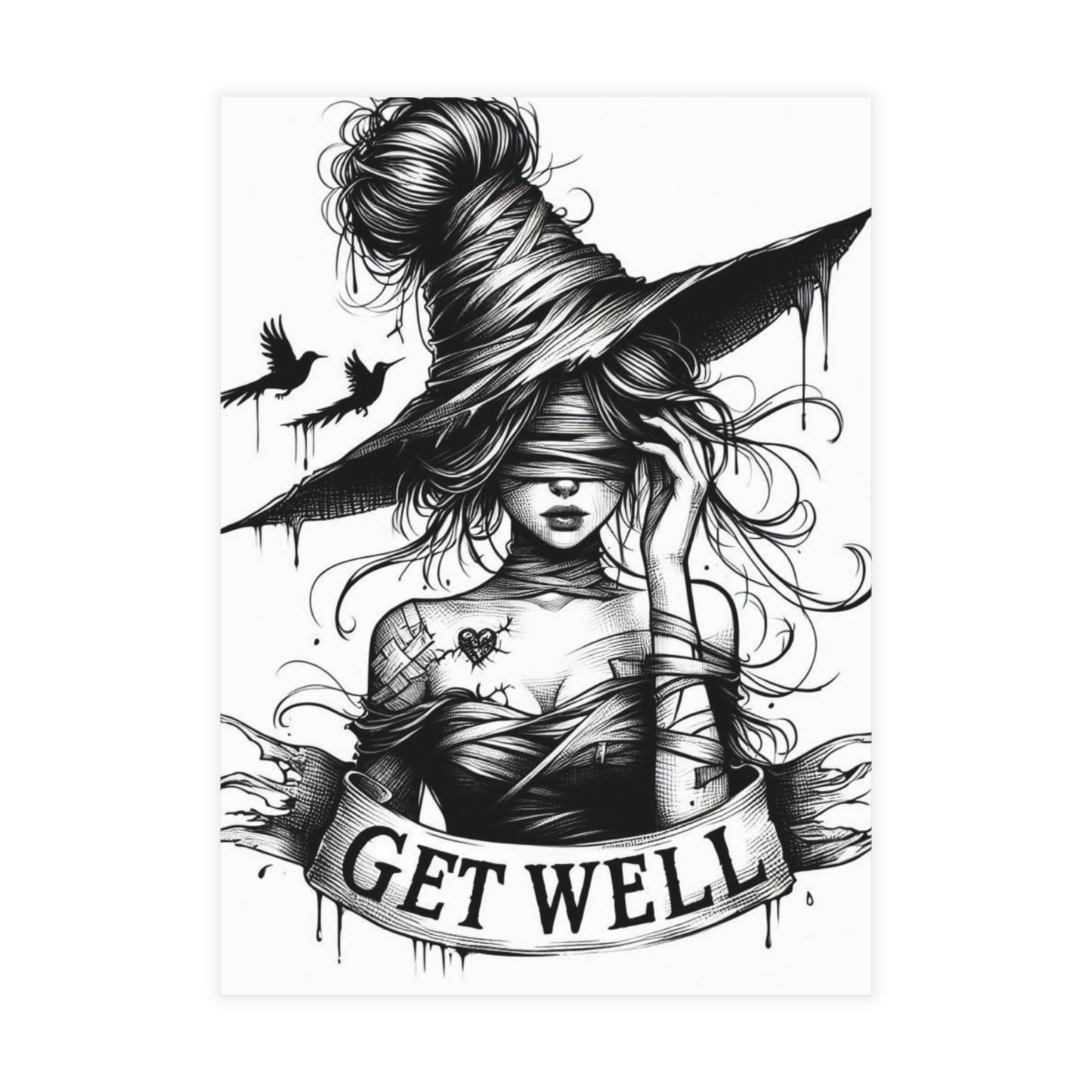 Get Well Witch Postcard Bundles