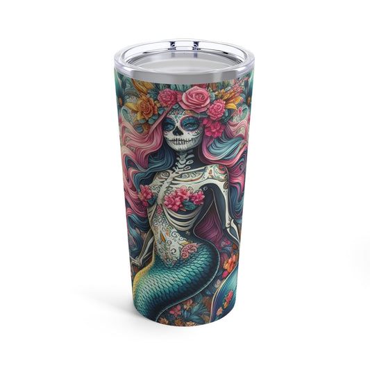 Mermaid Sugar Skull Tumbler 20oz