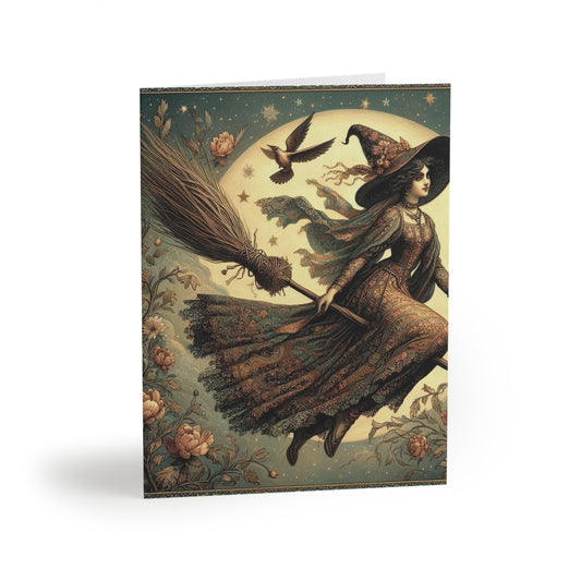 Witch Greeting Cards (8 pc, 16 pc, and 24 pc) Envelopes Included