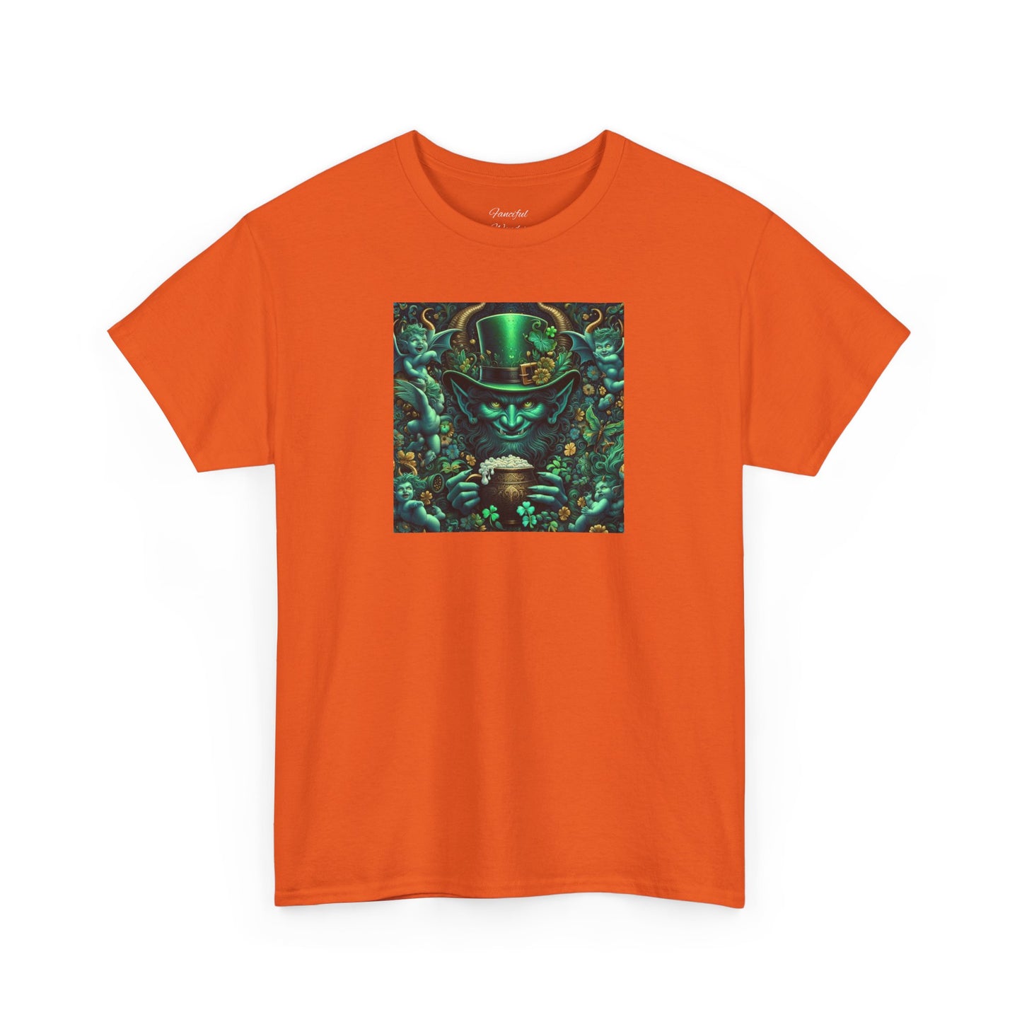 Demon Leprechaun St. Patrick's Day Unisex Heavy Cotton Tee - Gildan 100% Cotton