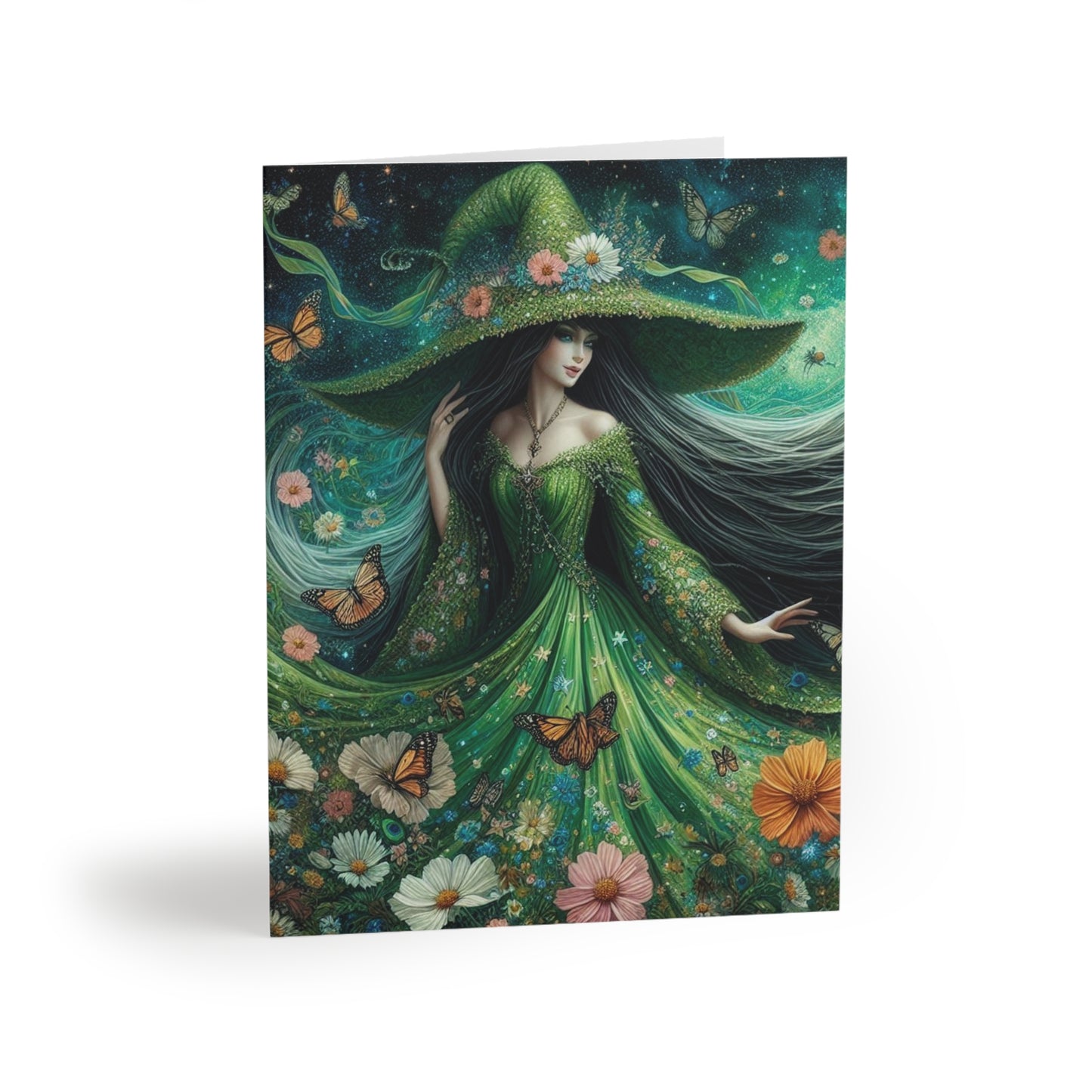 Witch Greeting Cards (8 pc, 16 pc, and 24 pc) Envelopes Included