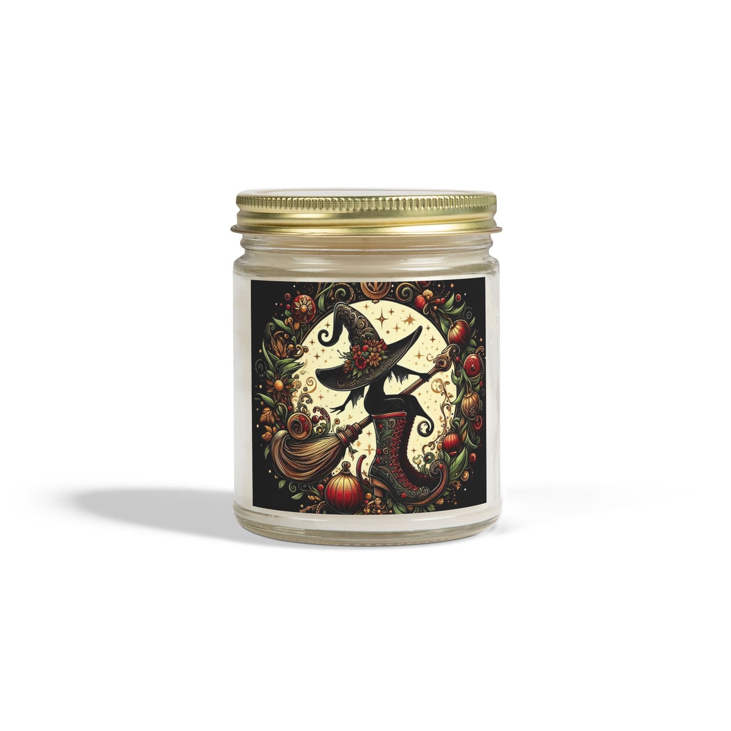 Yule Witch Hat and Boots Candles, Coconut Apricot Wax (4oz, 9oz)