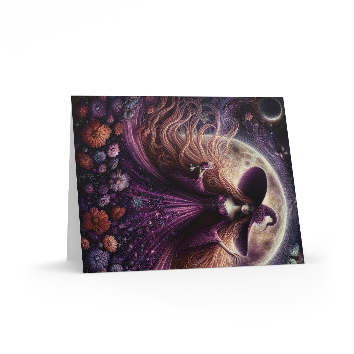 Witch Greeting Cards (8 pc, 16 pc, and 24 pc) Envelopes Included