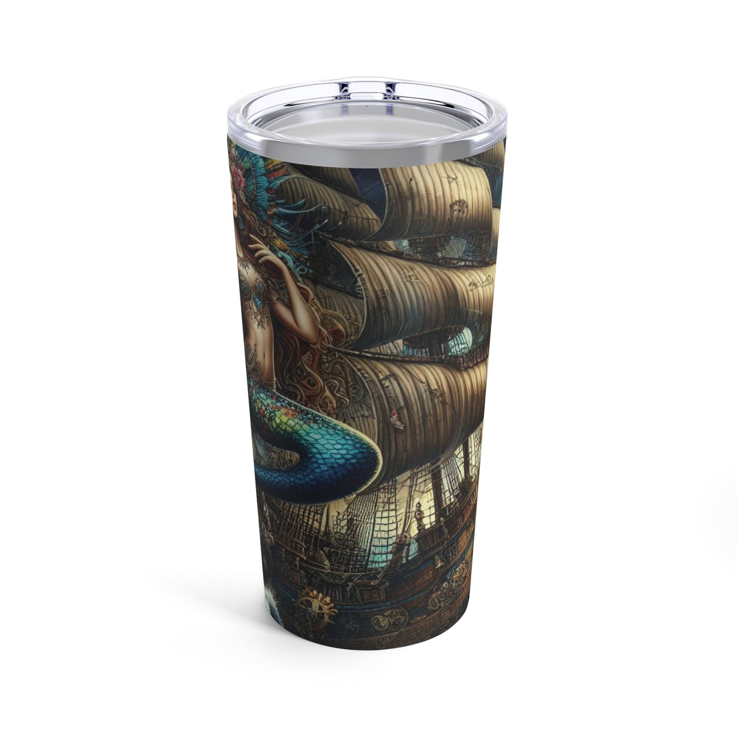 Mermaid Pirate Ship Tumbler 20oz