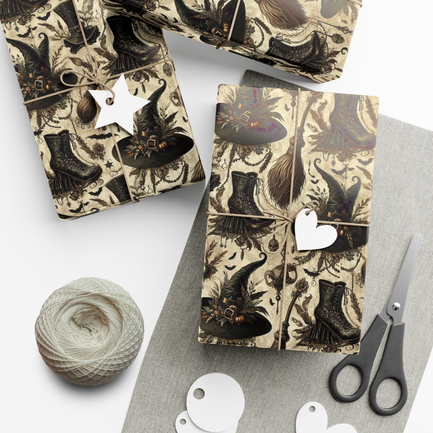 Gift Wrap Papers - Witch Hats, Boots and Brooms