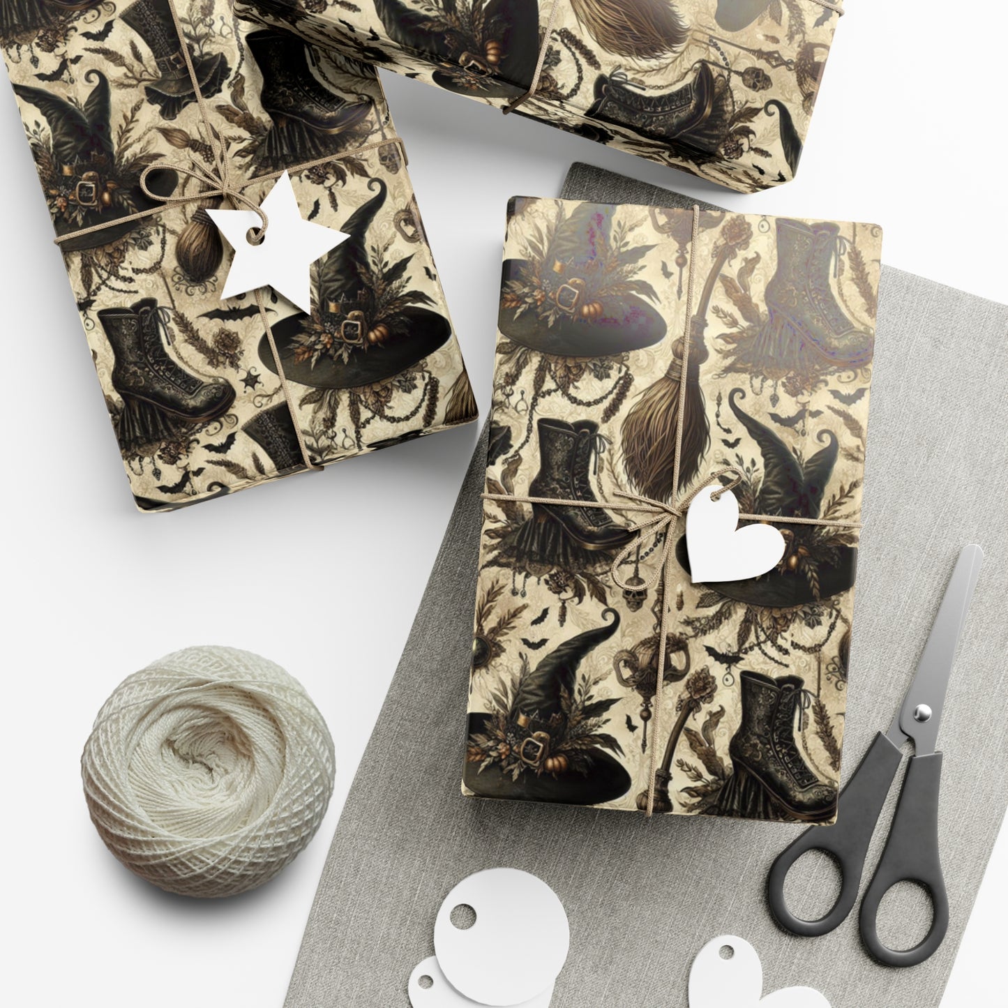 Gift Wrap Papers - Witch Hats, Boots and Brooms