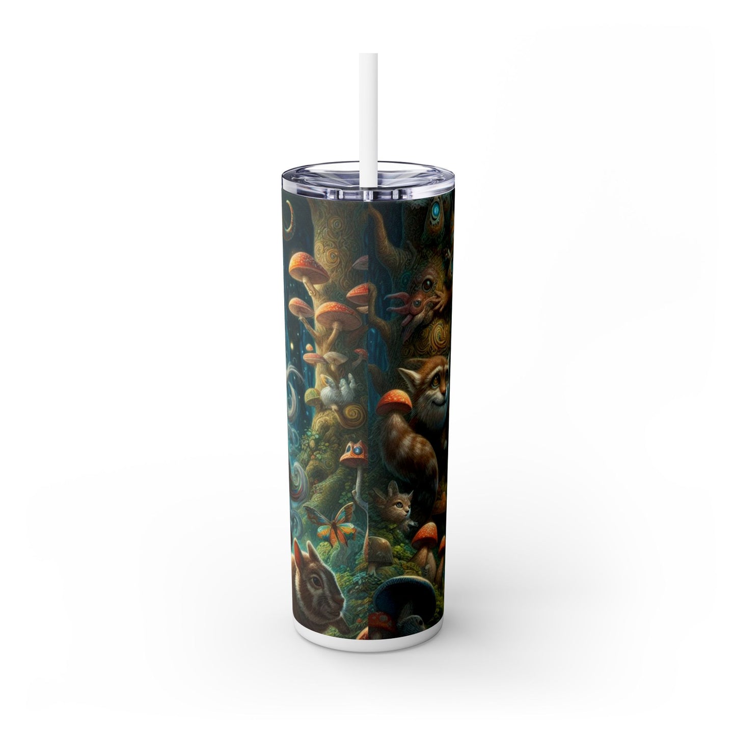 Gnome Skinny Tumbler with Straw, 20oz