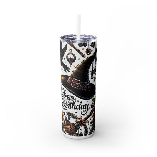 Birthday Witch Accessories Floral Tumbler