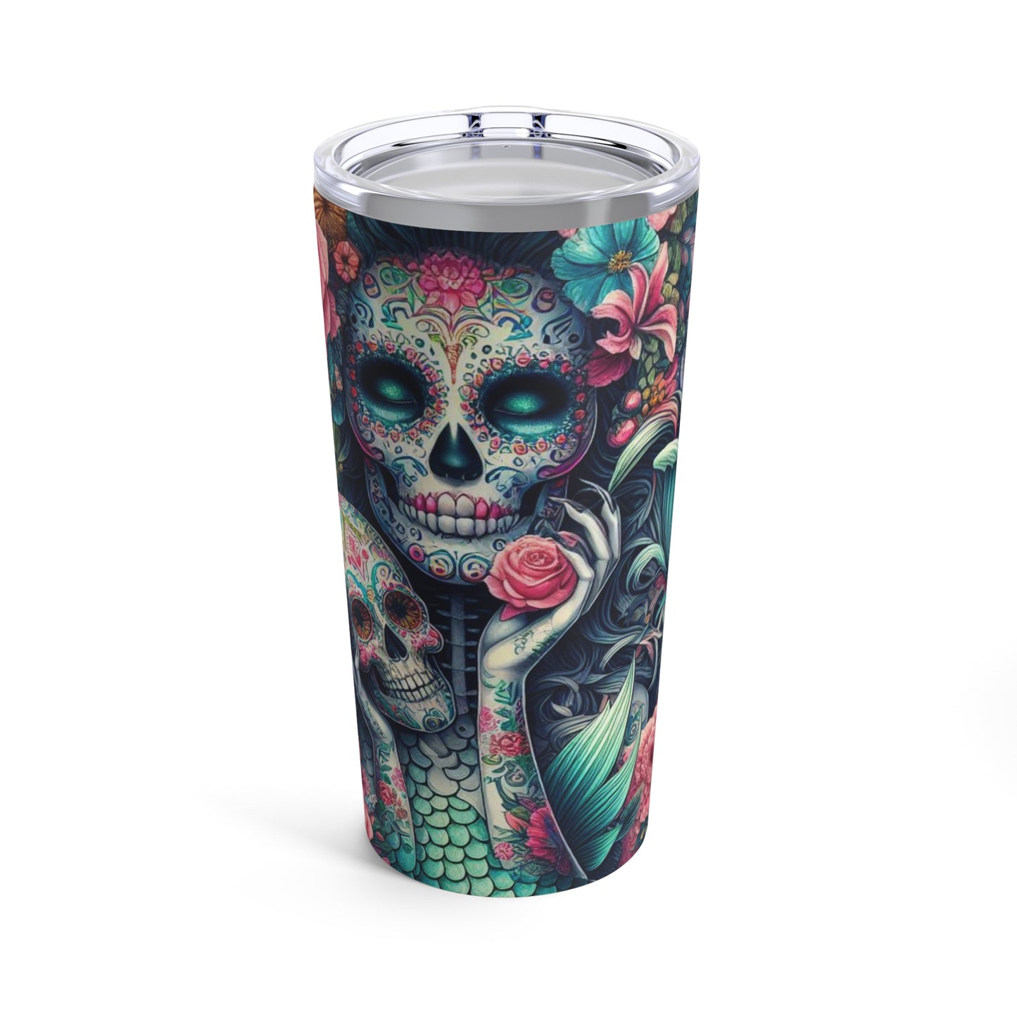 Mermaid Sugar Skull Tumbler 20oz