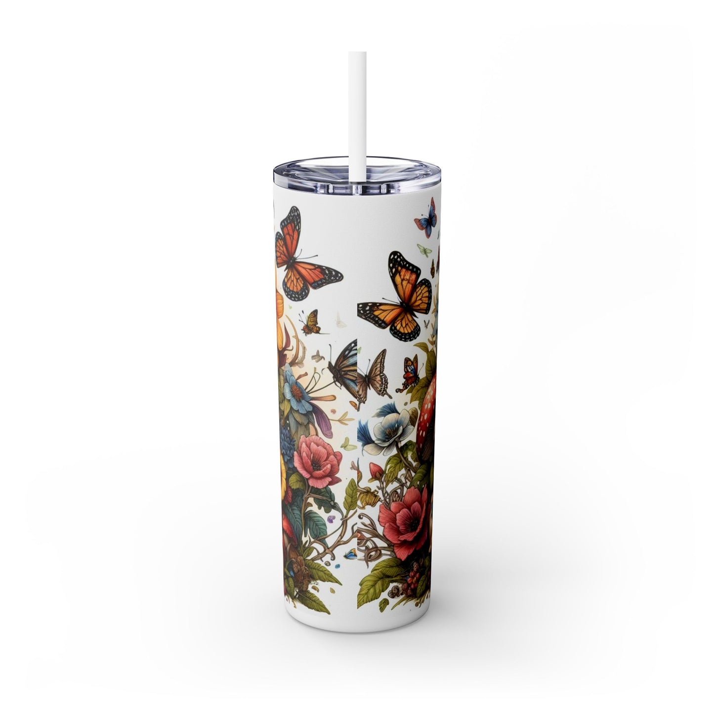 Gnome Skinny Tumbler with Straw, 20oz