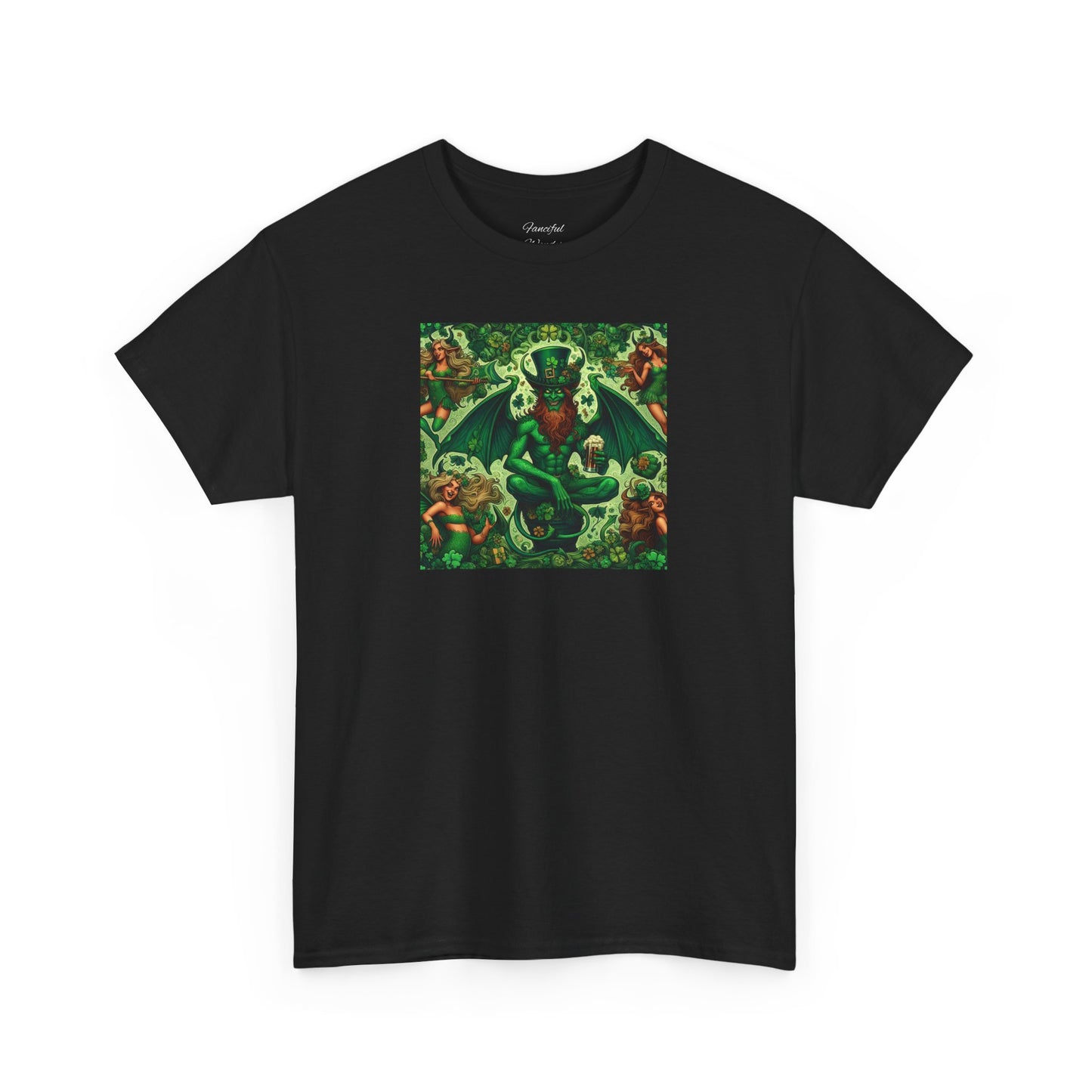 Demon Leprechaun St. Patrick's Day Unisex Heavy Cotton Tee - Gildan 100% Cotton