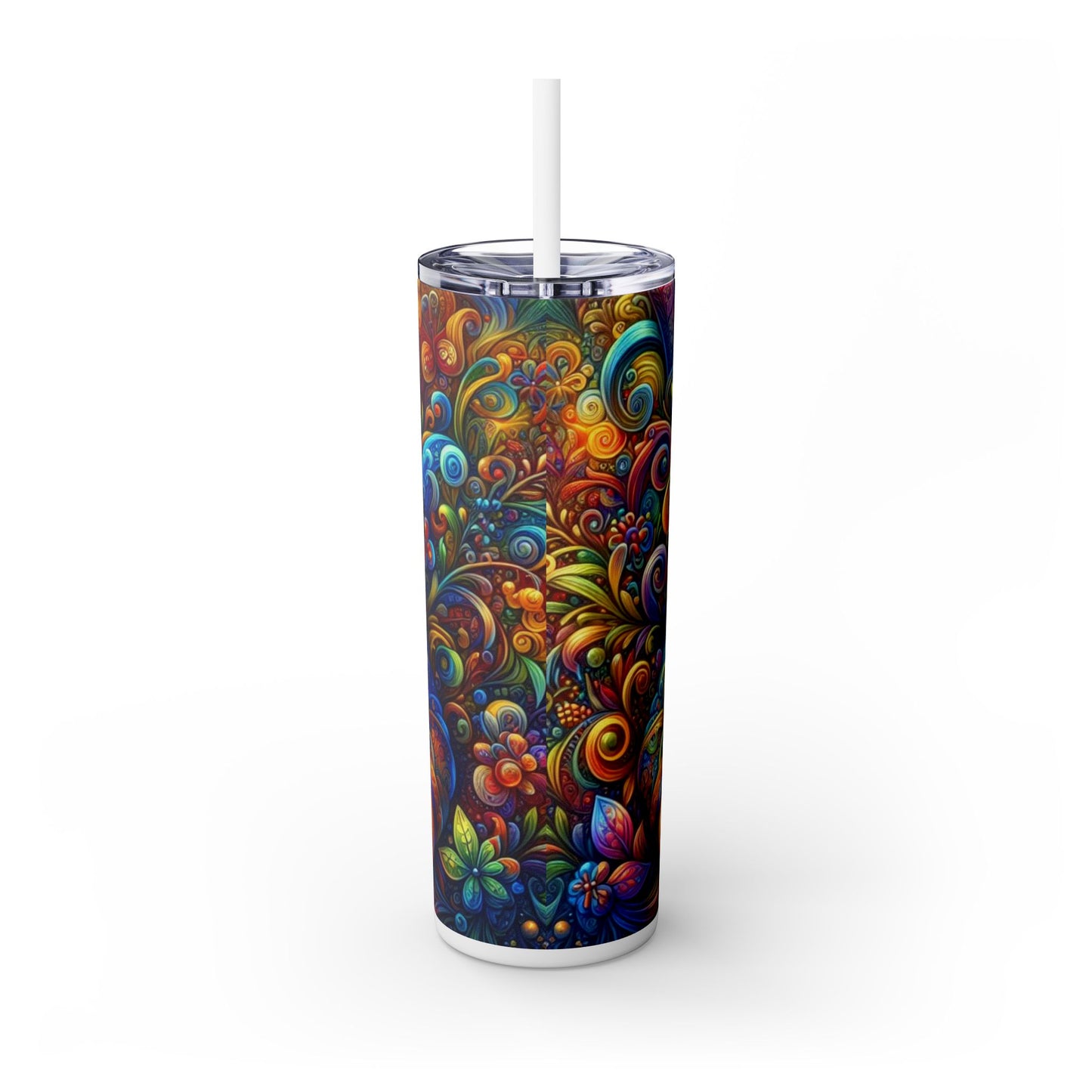 Gnome Skinny Tumbler with Straw, 20oz