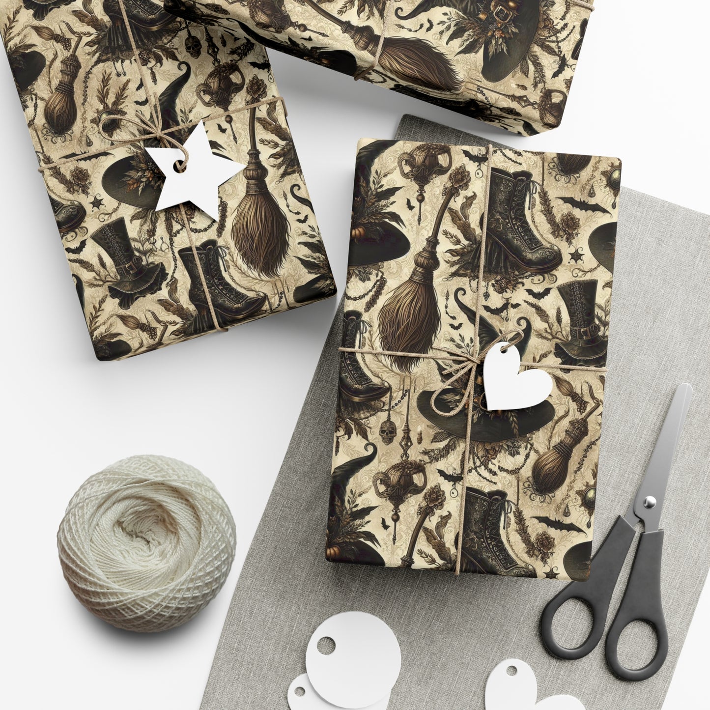 Gift Wrap Papers - Witch Hats, Boots and Brooms