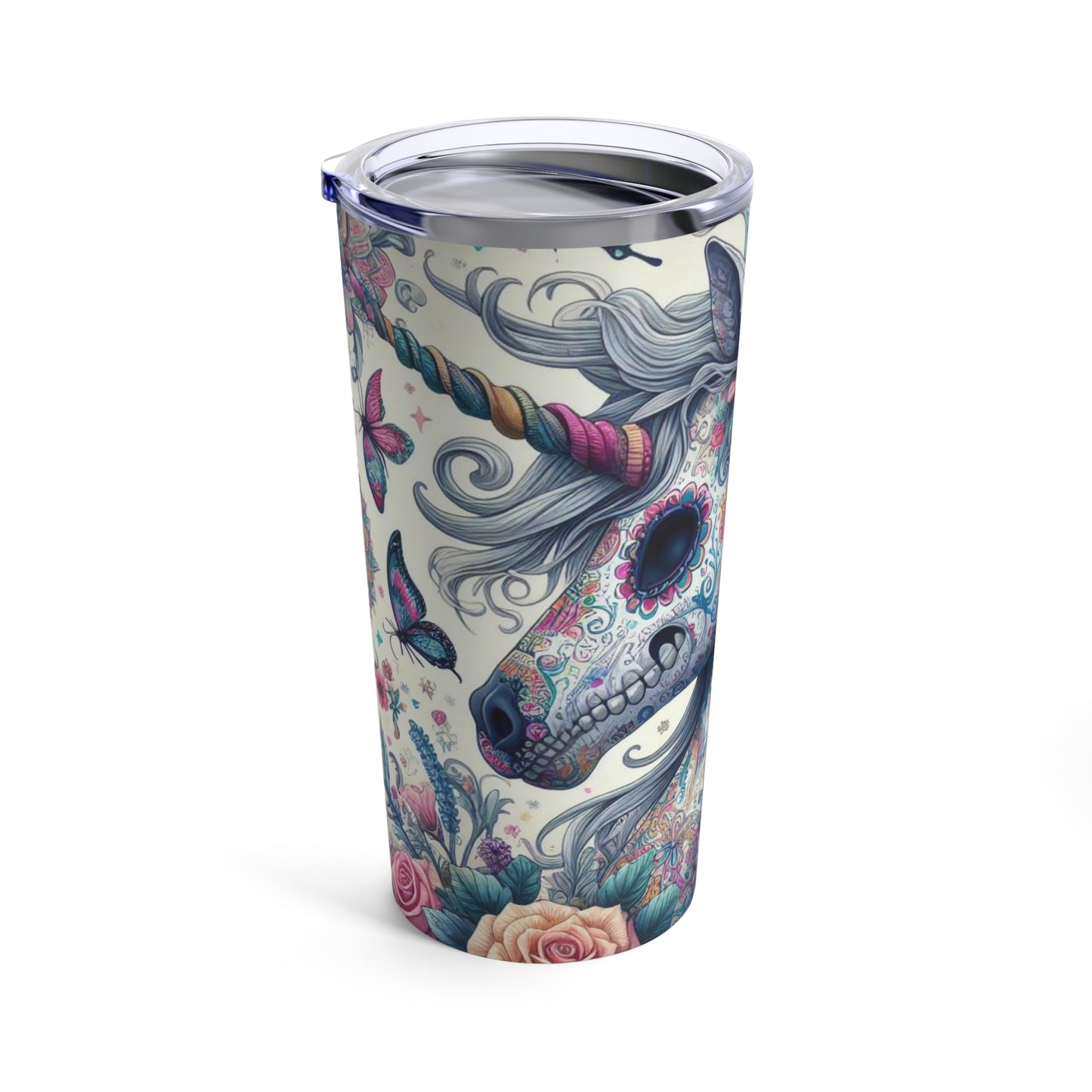 Unicorn Sugar Skull Tumbler 20oz