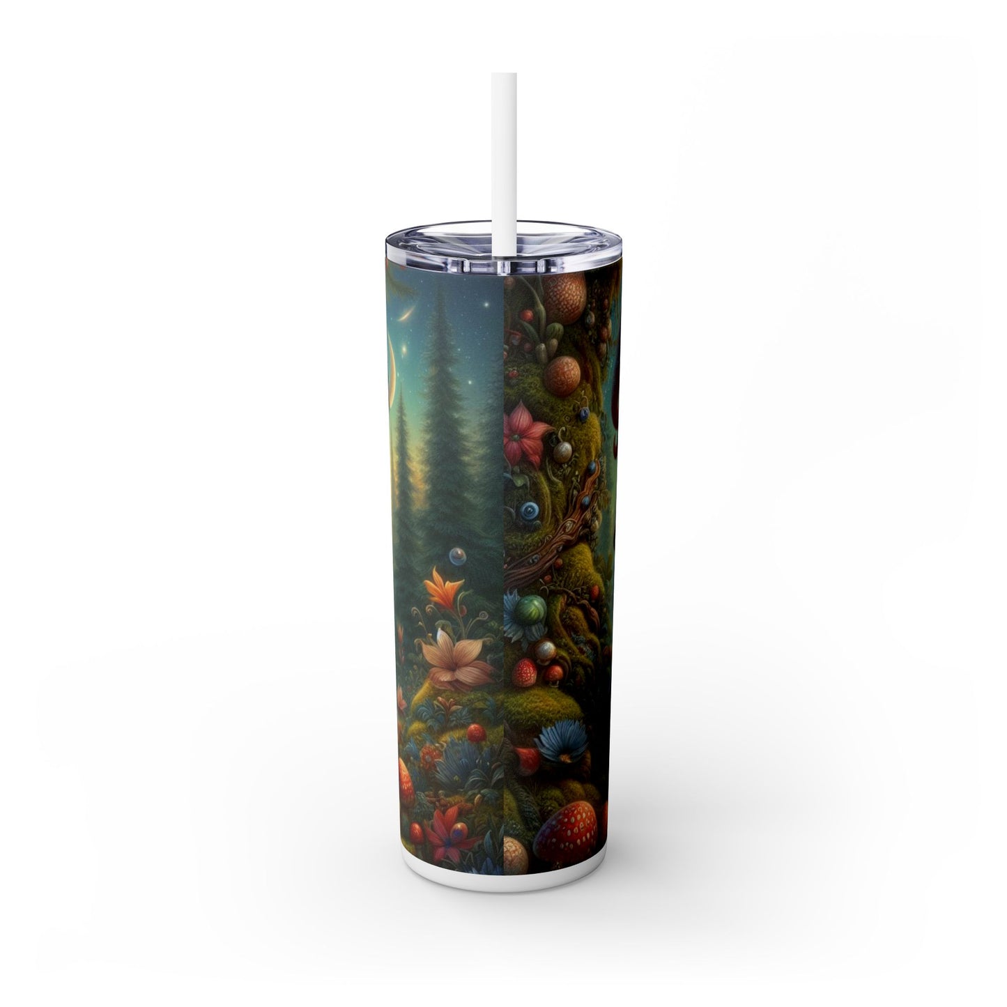 Gnome Skinny Tumbler with Straw, 20oz