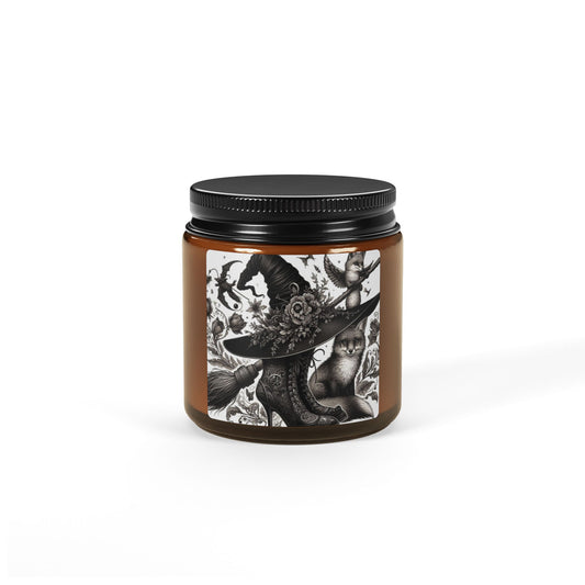 Witch Hat Soy Candle - (Amber Jar) 4 oz.