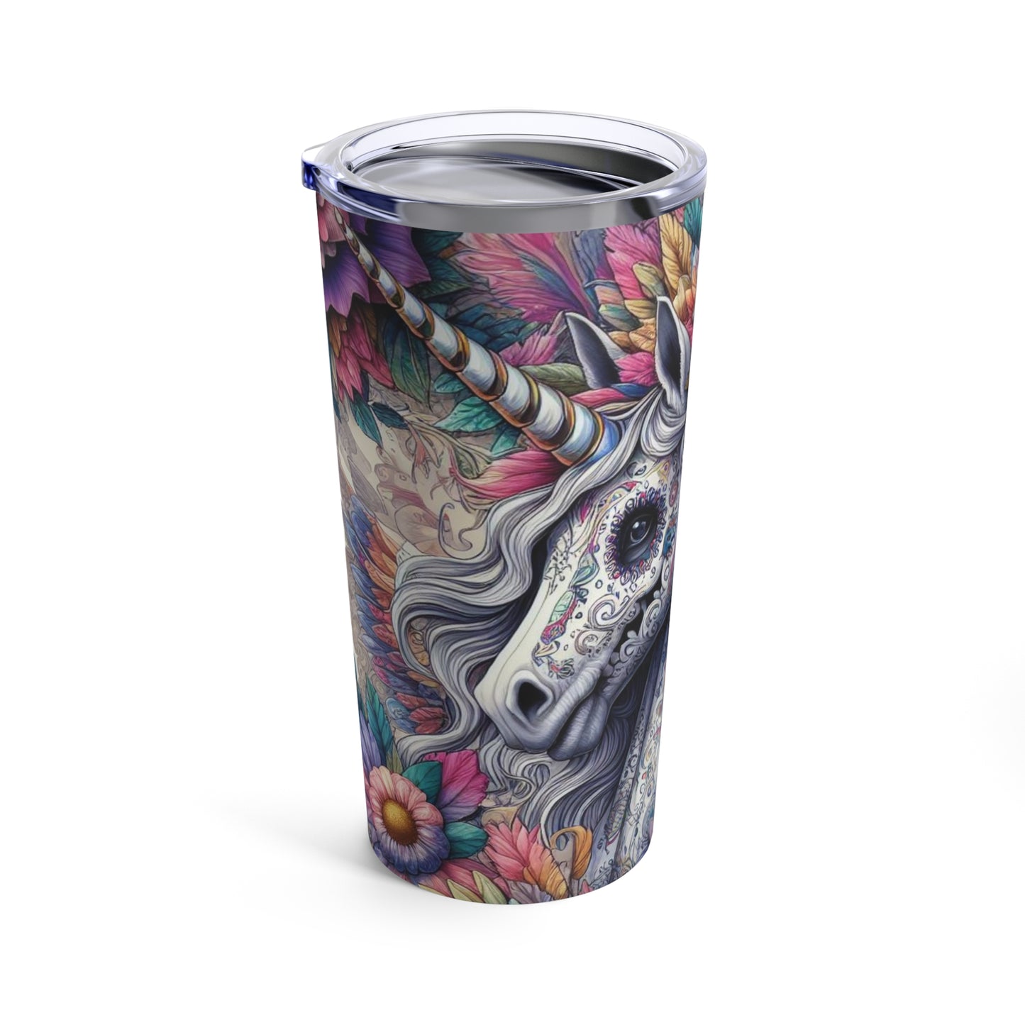 Unicorn Sugar Skull Tumbler 20oz