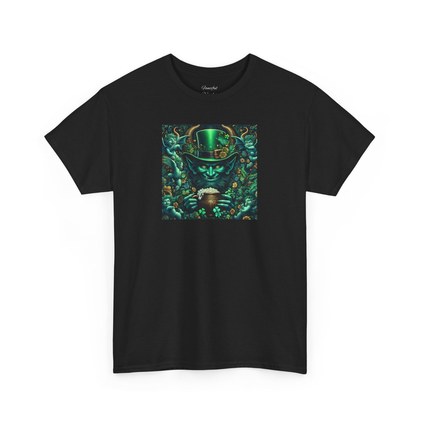 Demon Leprechaun St. Patrick's Day Unisex Heavy Cotton Tee - Gildan 100% Cotton