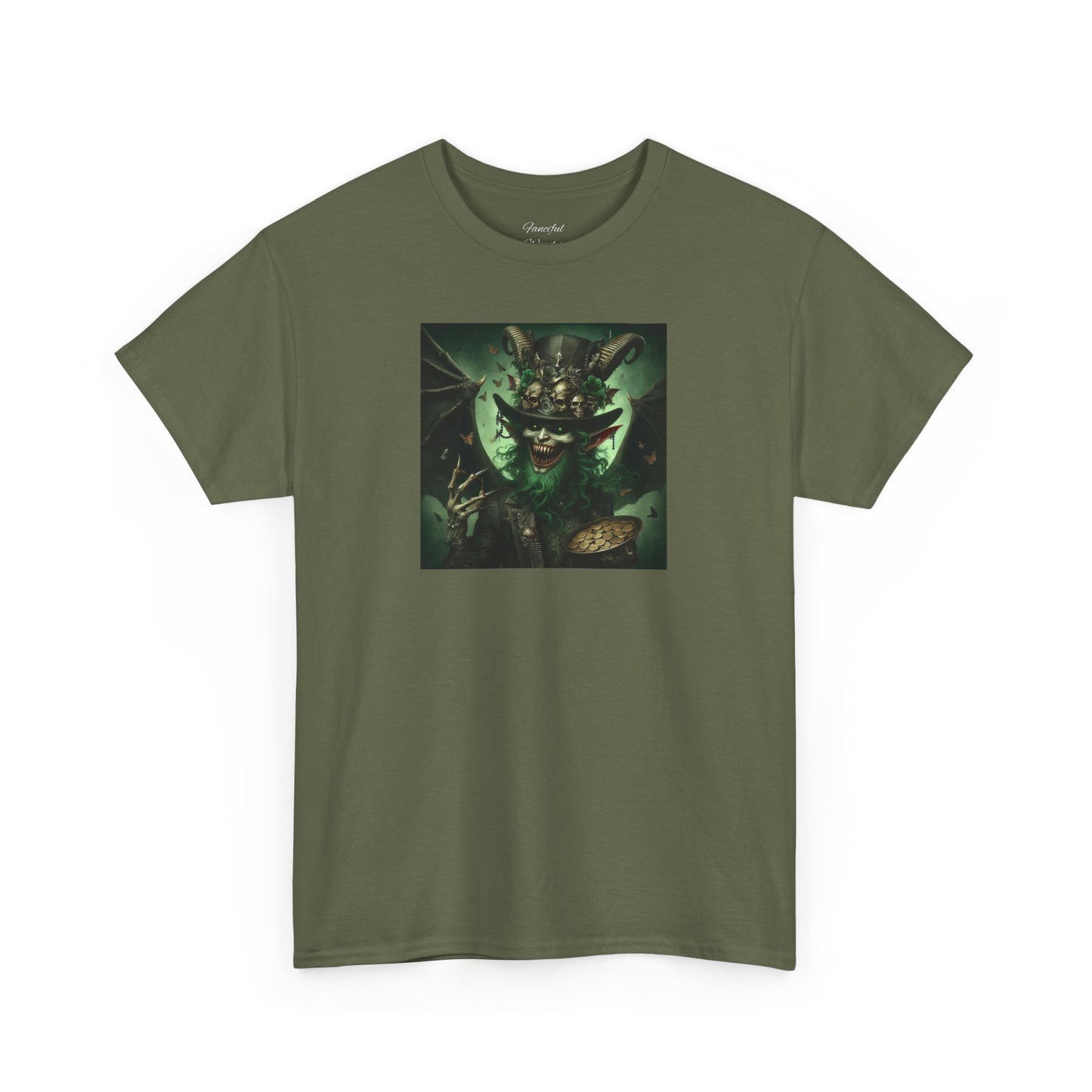 Demon Leprechaun St. Patrick's Day Unisex Heavy Cotton Tee - Gildan 100% Cotton