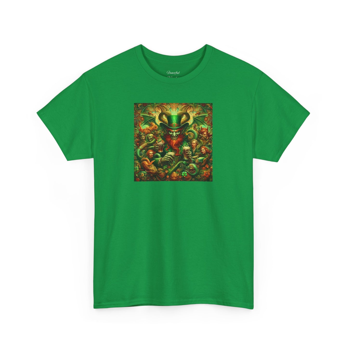 Demon Leprechaun St. Patrick's Day Unisex Heavy Cotton Tee - Gildan 100% Cotton