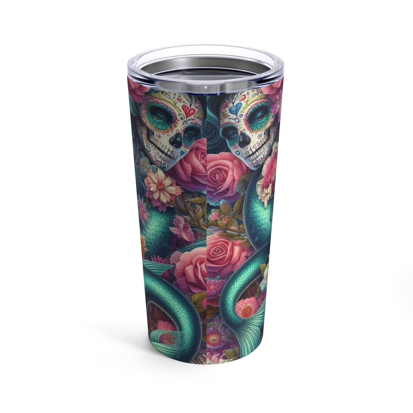 Mermaid Sugar Skull Tumbler 20oz