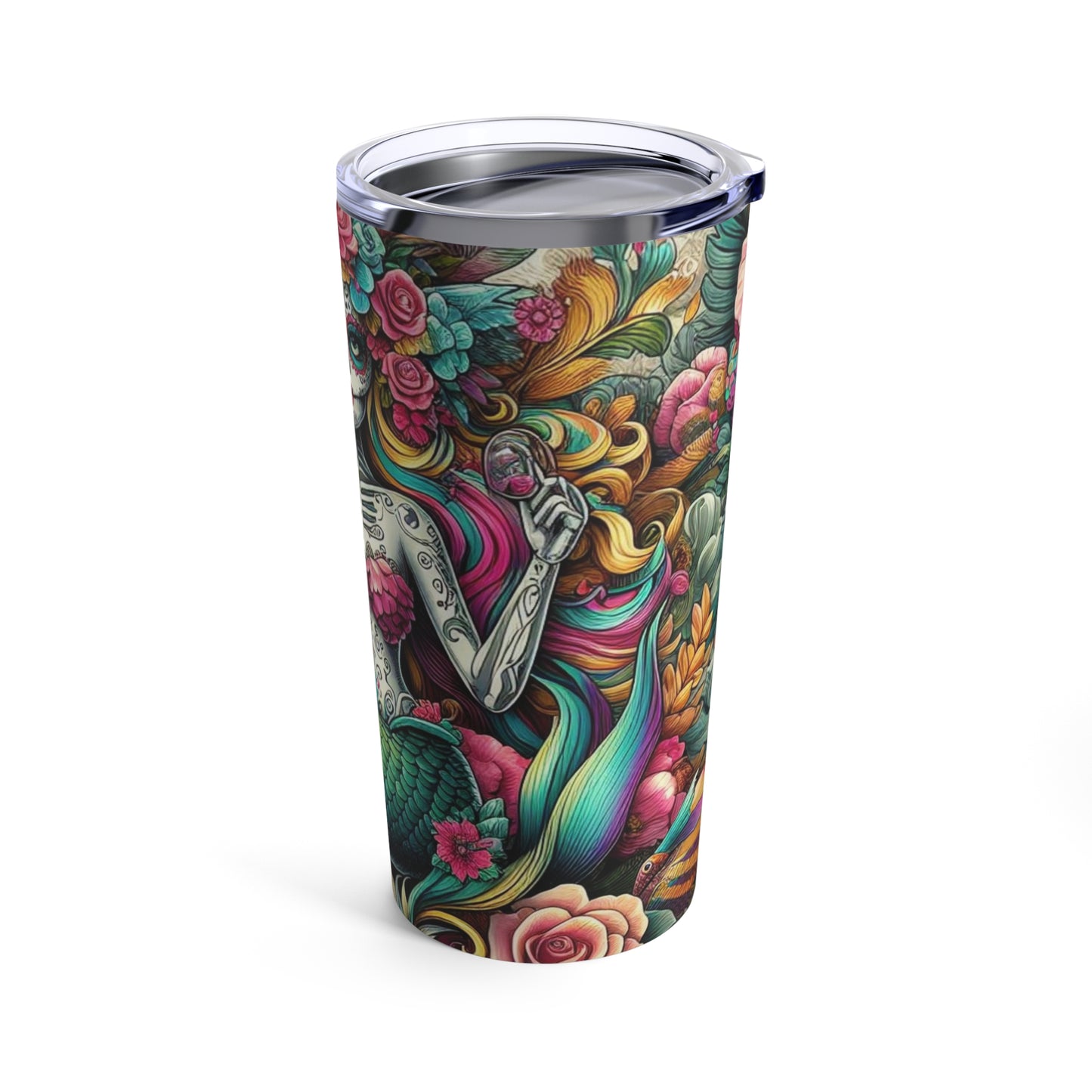 Mermaid Sugar Skull Tumbler 20oz