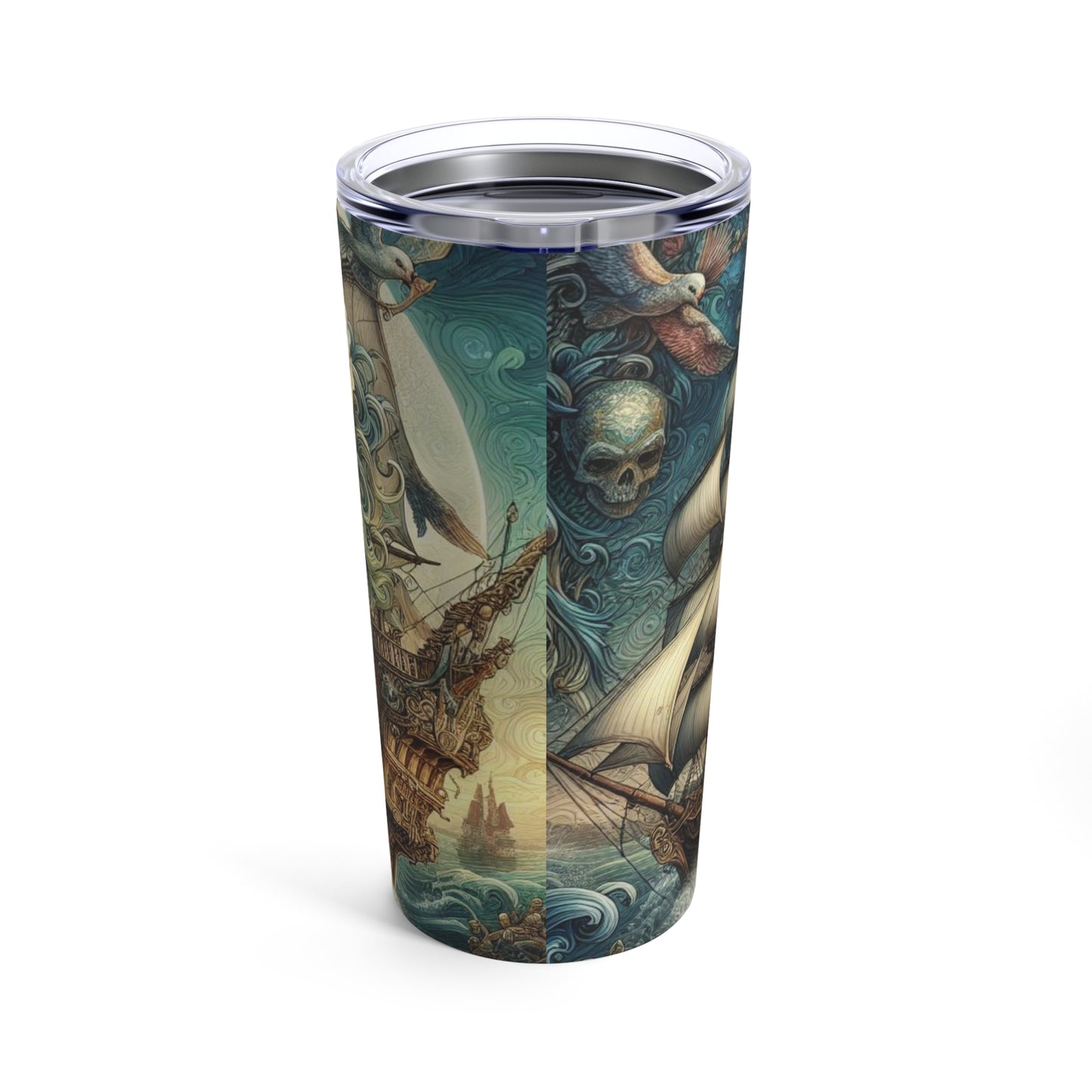 Mermaid Pirate Ship Tumbler 20oz