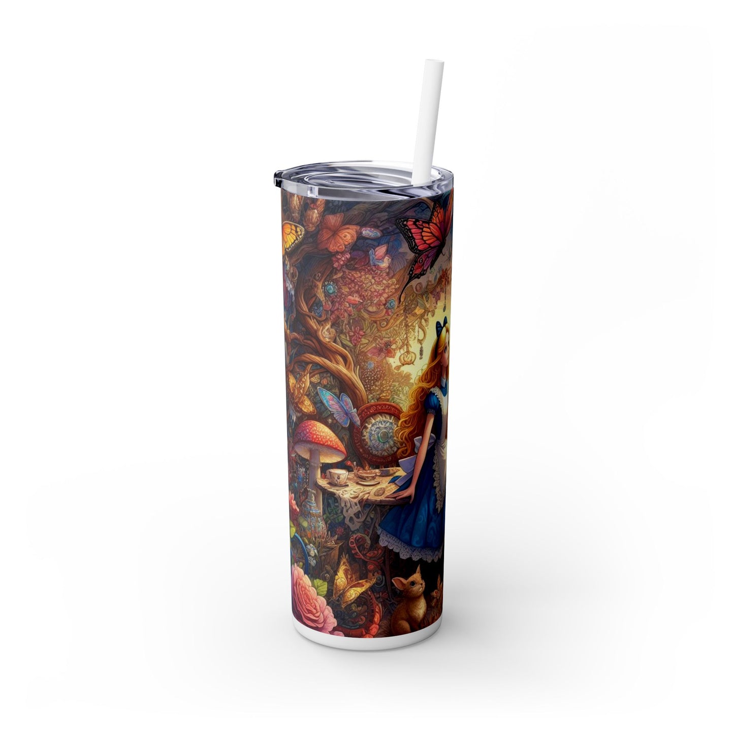 Alice Skinny Tumbler with Straw, 20oz