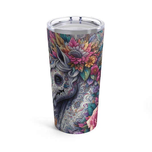 Unicorn Sugar Skull Tumbler 20oz