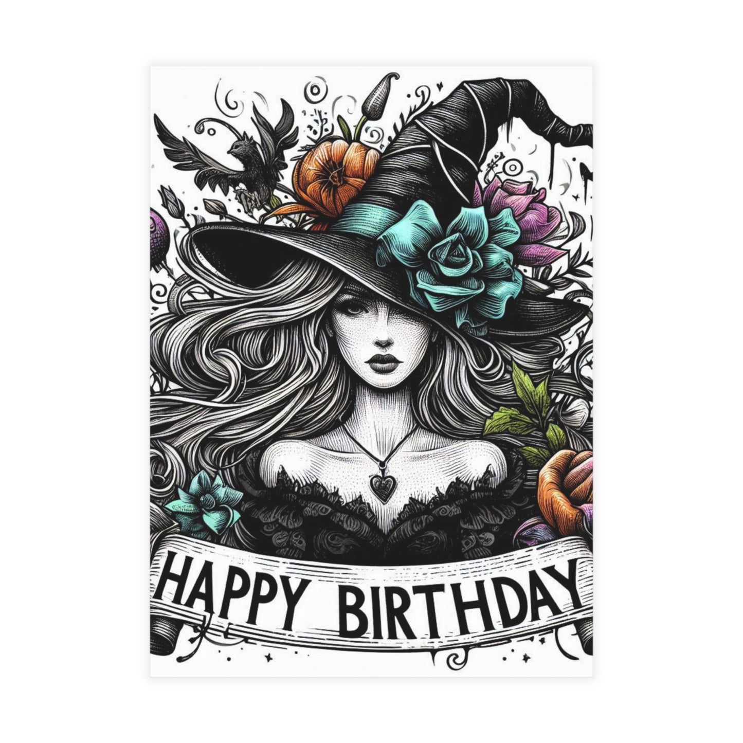 Witch Happy Birthday Postcard Bundles