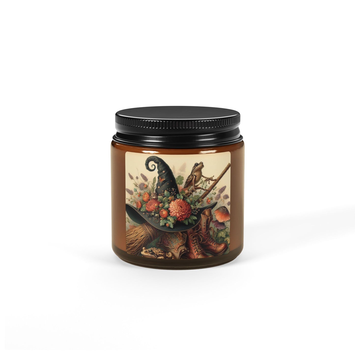 Witch Hat Soy Candle - (Amber Jar) 4 oz.