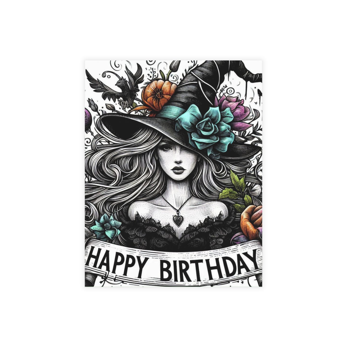 Witch Happy Birthday Postcard Bundles