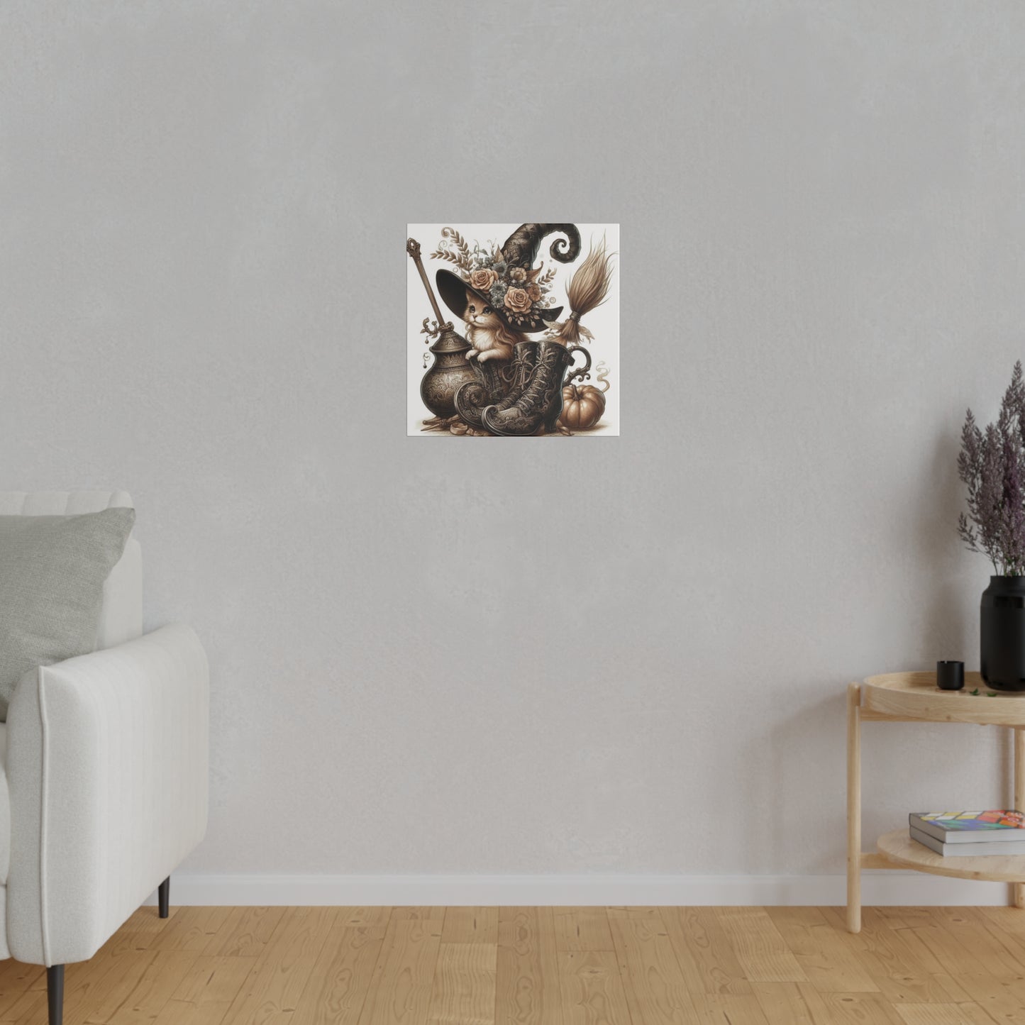 Canvas Print - Cat Witch Hat